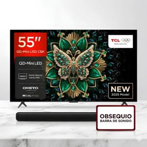 Smart TV TCL Mini LED 55" 4K Google TV 55C6K + Barra de Sonido TCL S45H