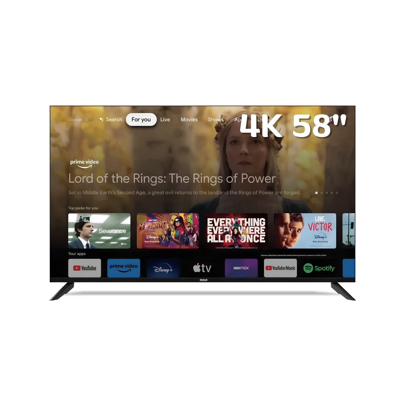 Smart TV RCA 58" 4K UHD Google TV RCA314GT CBU / 7RT0031